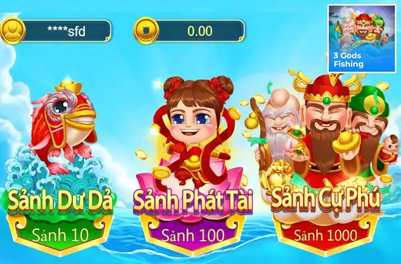 Giới thiệu game hấp dẫn 3 Gods Fishing Khám phá 3 Gods Fishing